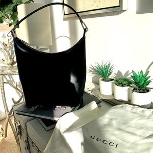 Vintage Gucci Shoulder Bag with Silver Hardware